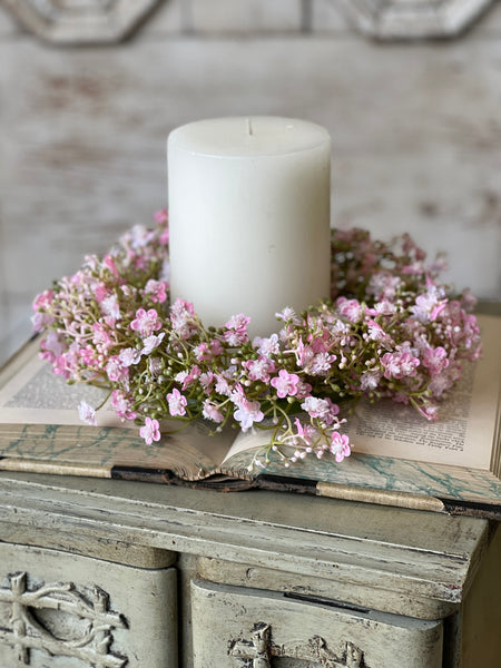 Stardust Blooms Candle Ring | 11" | Pink | NOT CURRENTLY IN STOCK-New For Spring 2026!