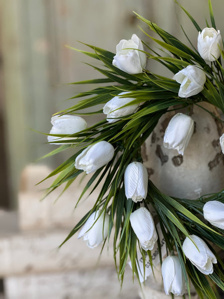 Teeny Tiny Tulip Candle Ring | 10" | Cream | NOT CURRENTLY IN STOCK-New For Spring 2026!