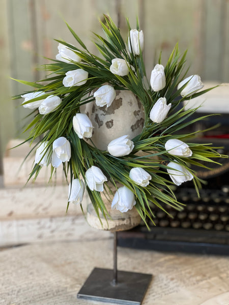 Teeny Tiny Tulip Candle Ring | 10" | Cream | NOT CURRENTLY IN STOCK-New For Spring 2026!