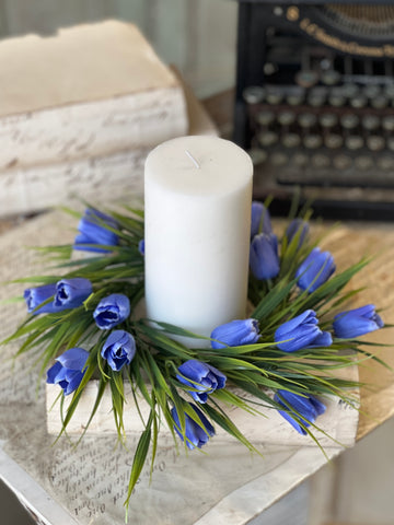 Teeny Tiny Tulip Candle Ring | 10" | Lapis | NOT CURRENTLY IN STOCK-New For Spring 2026!