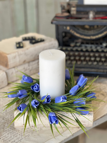 Teeny Tiny Tulip Candle Ring | 10" | Lapis | NOT CURRENTLY IN STOCK-New For Spring 2026!