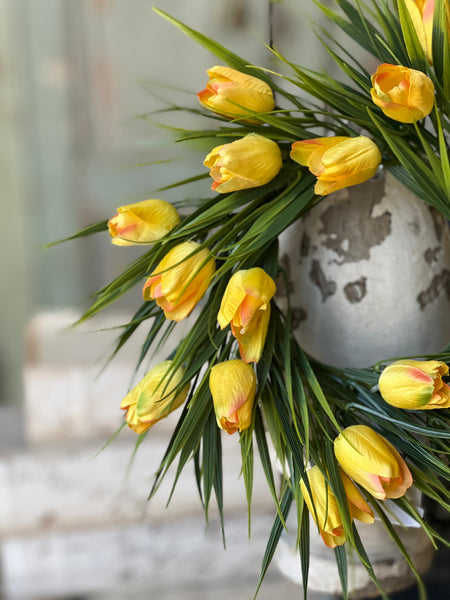 Teeny Tiny Tulip Candle Ring | 10" | Yellow | NOT CURRENTLY IN STOCK-New For Spring 2026!
