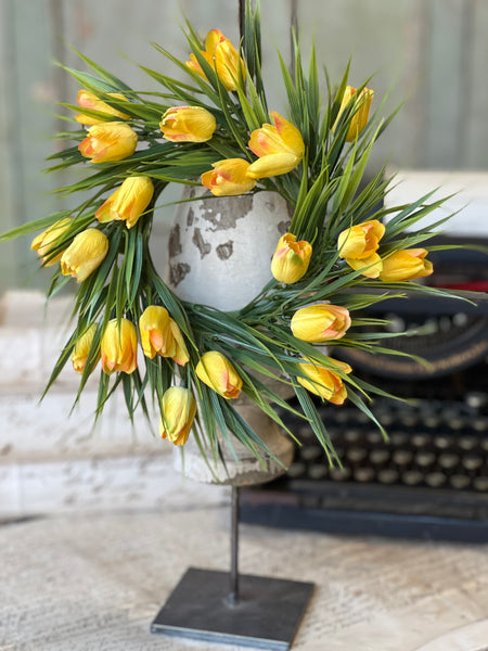 Teeny Tiny Tulip Candle Ring | 10" | Yellow | NOT CURRENTLY IN STOCK-New For Spring 2026!