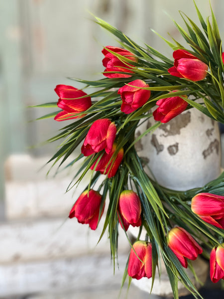 Teeny Tiny Tulip Candle Ring | 10" | Red | NOT CURRENTLY IN STOCK-New For Spring 2026!