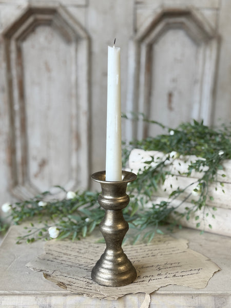 Amelie Taper Holder | 5.25" | Pyrite | NOT CURRENTLY IN STOCK-New For Spring 2027!