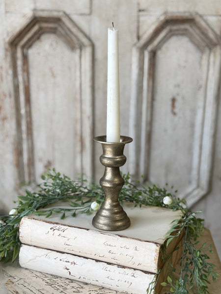 Amelie Taper Holder | 5.25" | Pyrite | NOT CURRENTLY IN STOCK-New For Spring 2027!