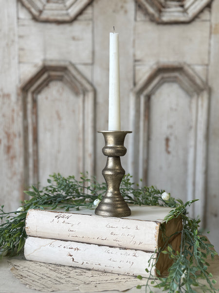 Amelie Taper Holder | 5.25" | Pyrite | NOT CURRENTLY IN STOCK-New For Spring 2027!