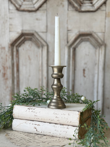 Amelie Taper Holder | 5.25" | Pyrite | NOT CURRENTLY IN STOCK-New For Spring 2027!