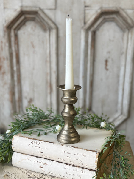 Amelie Taper Holder | 5.25" | Pyrite | NOT CURRENTLY IN STOCK-New For Spring 2027!