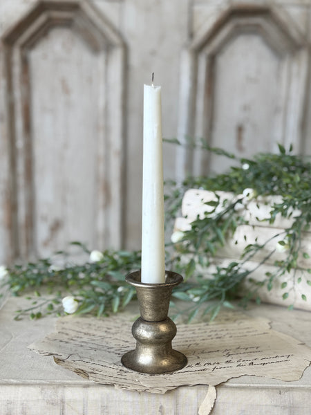 Amelie Taper Holder | 3.25" | Pyrite | NOT CURRENTLY IN STOCK-New For Spring 2027!