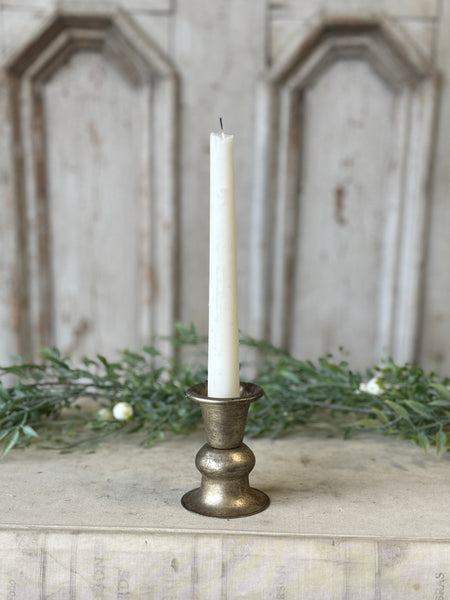 Amelie Taper Holder | 3.25" | Pyrite | NOT CURRENTLY IN STOCK-New For Spring 2027!