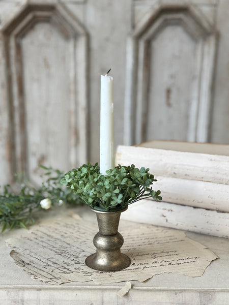 Amelie Taper Holder | 3.25" | Pyrite | NOT CURRENTLY IN STOCK-New For Spring 2027!