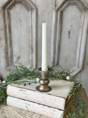 Amelie Taper Holder | 3.25" | Pyrite | NOT CURRENTLY IN STOCK-New For Spring 2027!