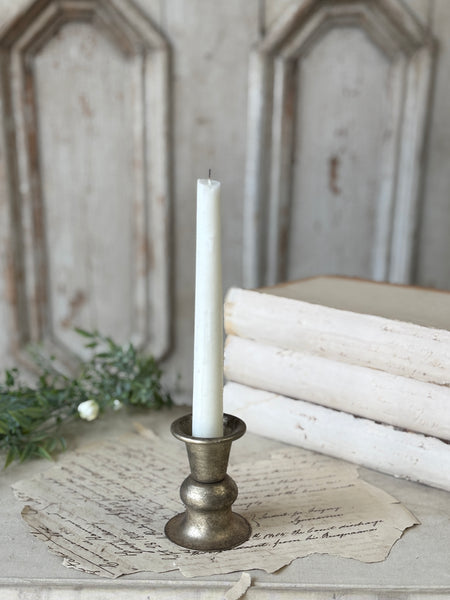 Amelie Taper Holder | 3.25" | Pyrite | NOT CURRENTLY IN STOCK-New For Spring 2027!