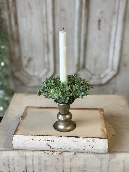 Amelie Taper Holder | 3.25" | Pyrite | NOT CURRENTLY IN STOCK-New For Spring 2027!