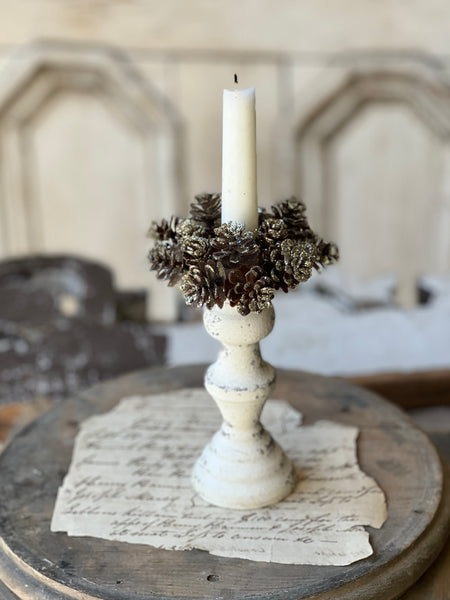 Shimmer Pine Cone Candle Ring | 1" (inner) | SOLD OUT