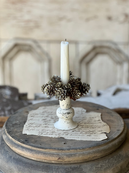 Shimmer Pine Cone Candle Ring | 1" (inner) | SOLD OUT