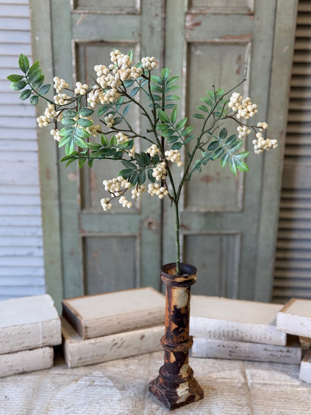 Nightingale Berry Spray | 31" | Pure | NOT CURRENTLY IN STOCK-New For Spring 2027!
