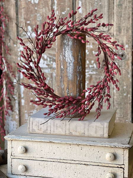 Rosewood Catkin Buds Wreath | 22"