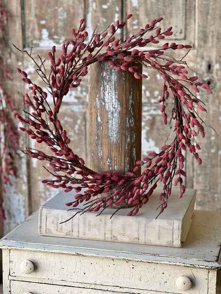 Rosewood Catkin Buds Wreath | 22"