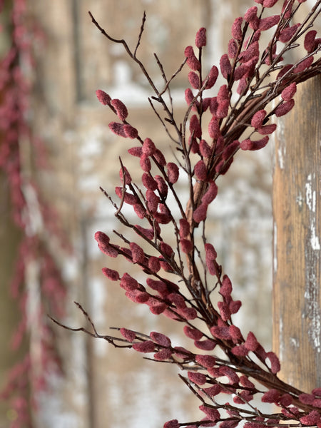 Rosewood Catkin Buds Wreath | 22"