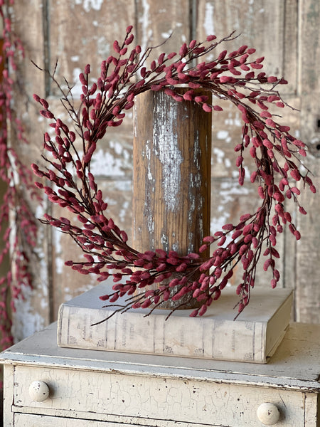 Rosewood Catkin Buds Wreath | 22"