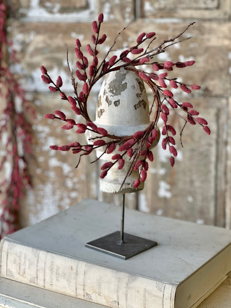 Rosewood Catkin Buds Candle Ring | 10"