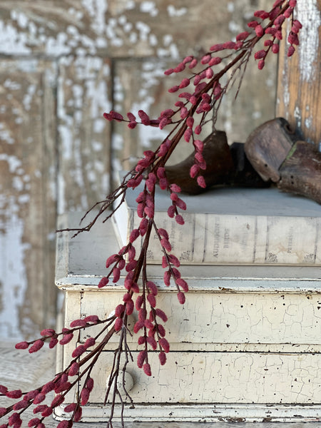 Rosewood Catkin Buds Garland | 6'
