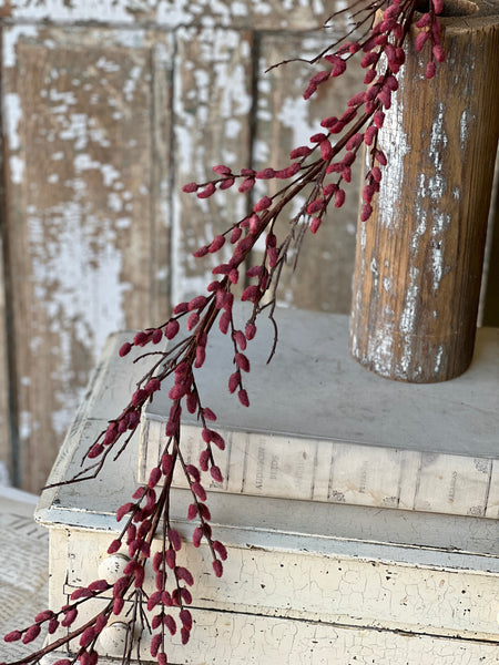 Rosewood Catkin Buds Garland | 6'