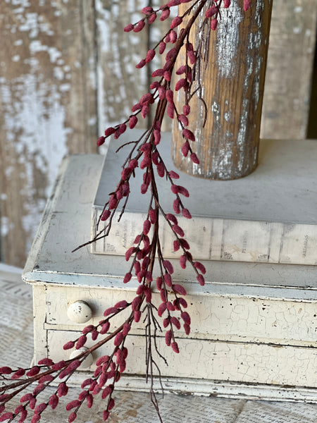 Rosewood Catkin Buds Garland | 6'