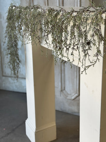 Weeping Cedar Garland | Snow | 6'