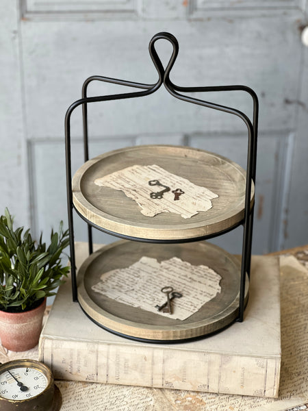 Lexicon Tiered Tray | 18.5" | NOT CURRENTLY IN STOCK-New For Spring 2026!