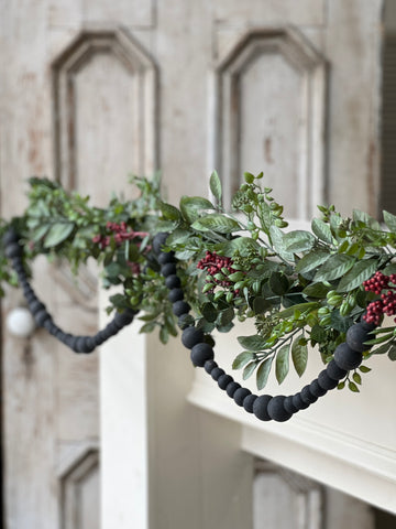 Cadence Garland | 90" | Black | NEW CLOSEOUT + CLEAN UP SPECIAL!  From $1.95 - Last 264pcs!