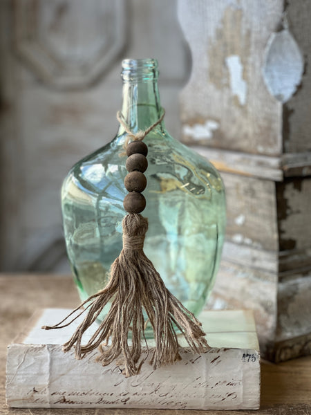 Tassel Tied Ornament | 13" | Natural