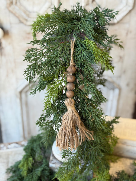 Tassel Tied Ornament | 13" | Natural