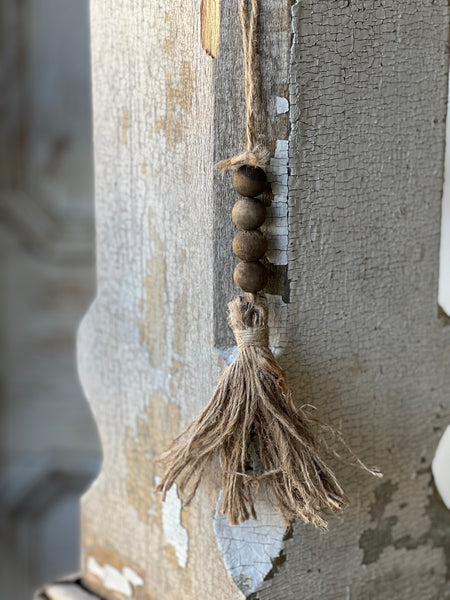 Tassel Tied Ornament | 13" | Natural