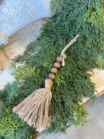 Tassel Tied Ornament | 13" | Natural