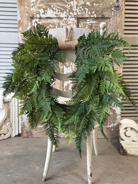 Royalty Fern Hanging Wreath | 29" | NOT CURRENTLY IN STOCK-New For Spring 2027!