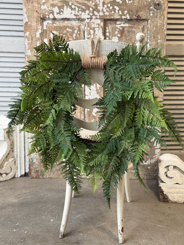 Royalty Fern Hanging Wreath | 29" | NOT CURRENTLY IN STOCK-New For Spring 2027!