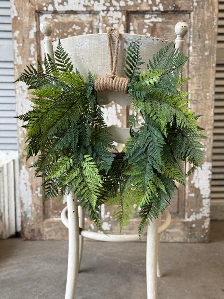 Royalty Fern Hanging Wreath | 20" | NOT CURRENTLY IN STOCK-New For Spring 2027!