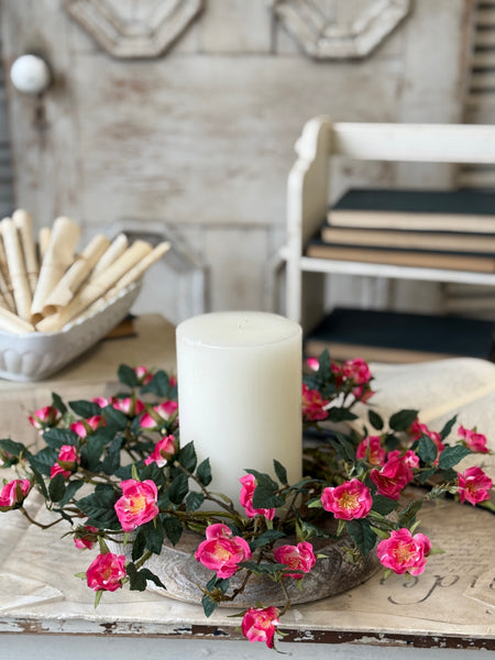 Candywick Rose Candle Ring | 16" | Beauty | NOT CURRENTLY IN STOCK-New For Spring 2027!