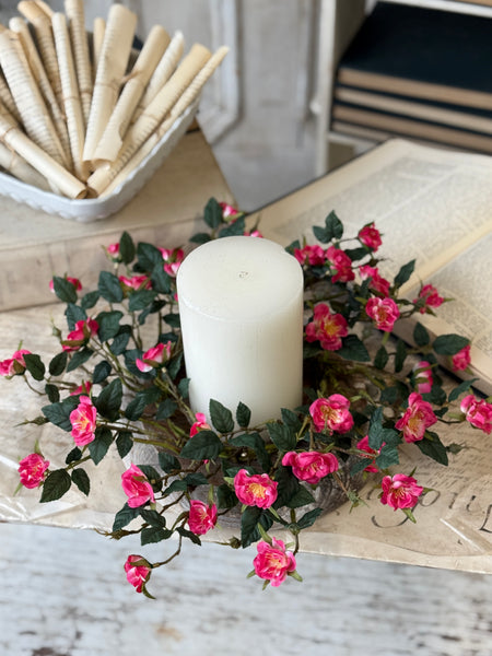 Candywick Rose Candle Ring | 16" | Beauty | NOT CURRENTLY IN STOCK-New For Spring 2027!