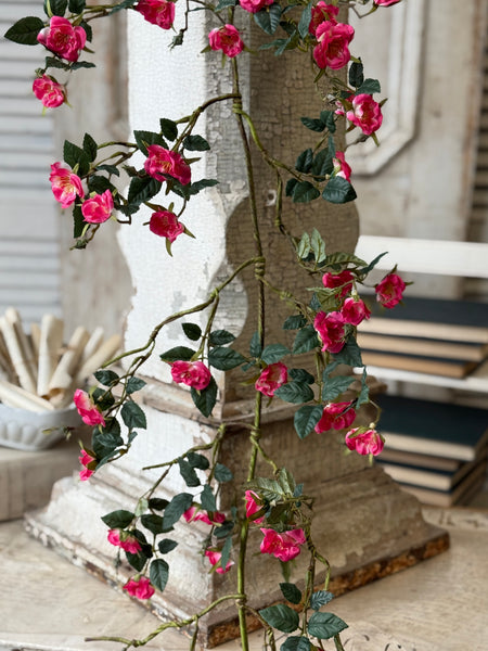 Candywick Rose Garland | 6' | Beauty | NOT CURRENTLY IN STOCK-New For Spring 2027!