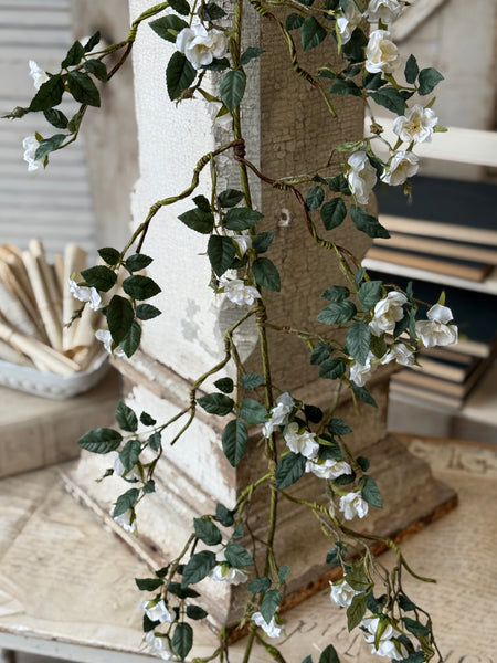 Candywick Rose Garland | 6' | Cream | NOT CURRENTLY IN STOCK-New For Spring 2027!