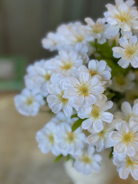 Safflower Blooms | 16" | Pure White | NOT CURRENTLY IN STOCK-New For Spring 2027!