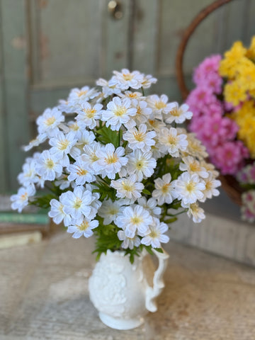 Safflower Blooms | 16" | Pure White | NOT CURRENTLY IN STOCK-New For Spring 2027!