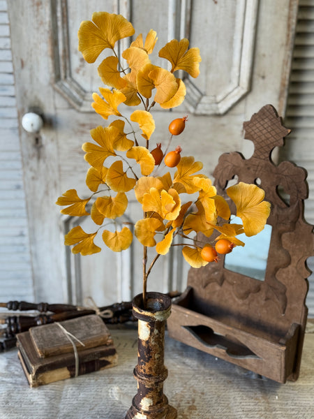 Catalpa Gingko Spray | 29" | NOT CURRENTLY IN STOCK-New For Holiday 2026!