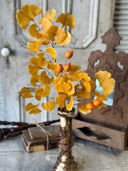 Catalpa Gingko Spray | 29" | NOT CURRENTLY IN STOCK-New For Holiday 2026!