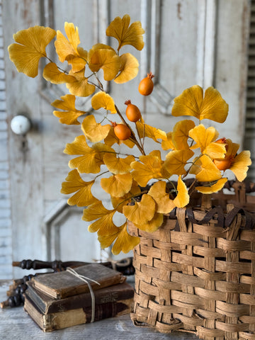 Catalpa Gingko Spray | 29" | NOT CURRENTLY IN STOCK-New For Holiday 2026!