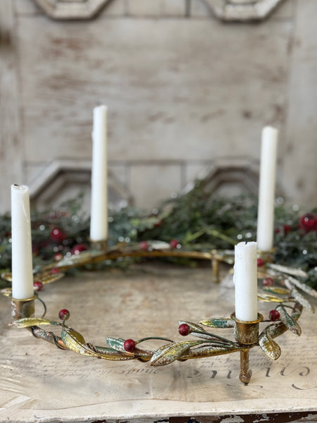 Merry Mistle Candle Wreath | 15.25" | NOT CURRENTLY IN STOCK-New For Holiday 2026!